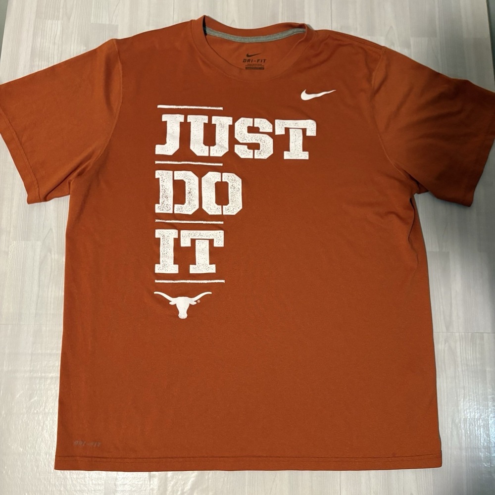 Nike Dri-FIT Texas Longhorns Men's Orange Crew Neck T-Shirt Size L
